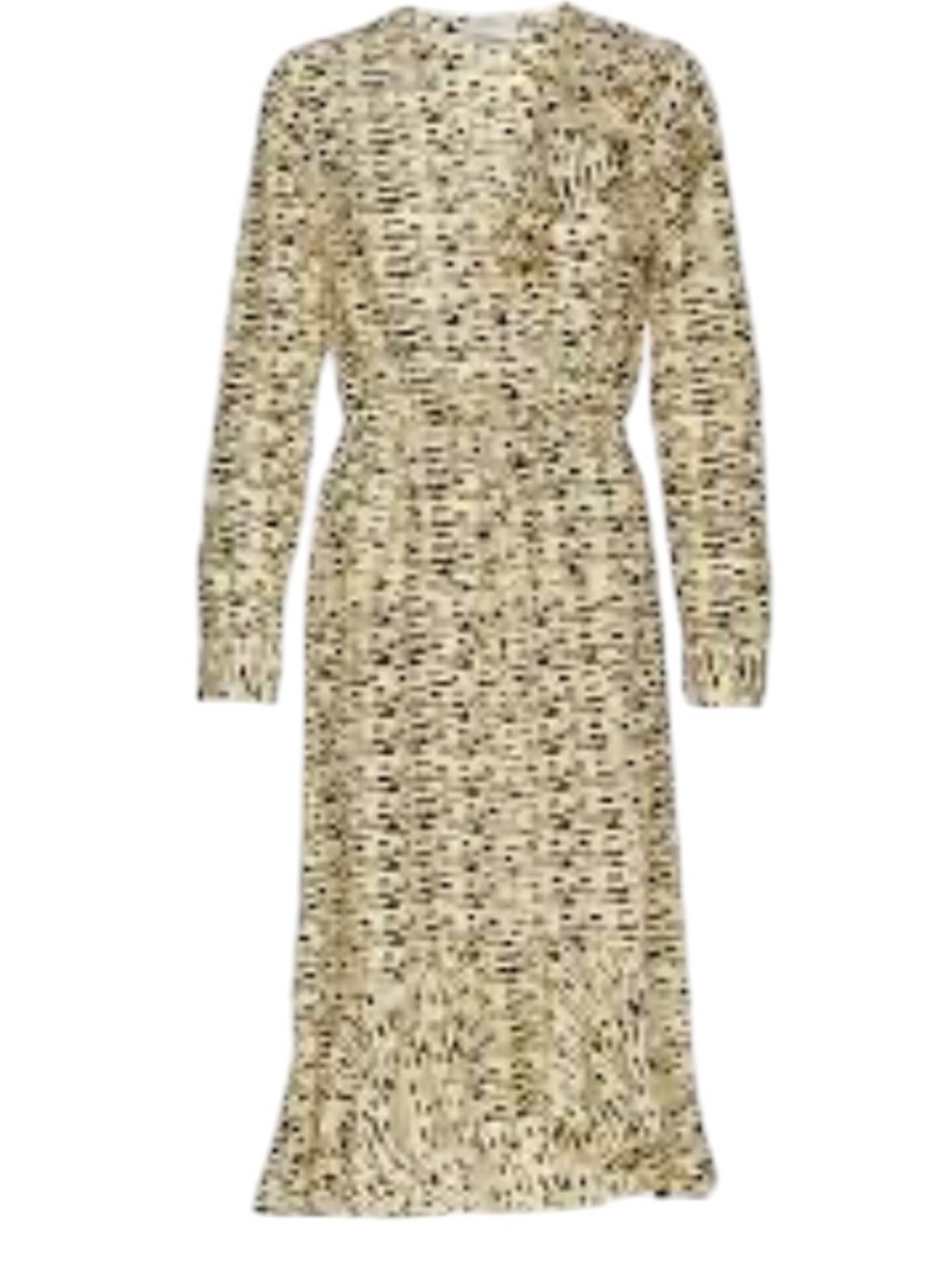 Tiger of Sweden Cream Speckled Long Sleeve Midi Dress size 36 ( small)
